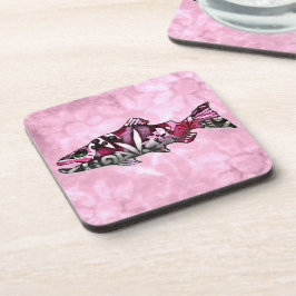 ファンキーお洒落抽象芸術サーケ絵画魚の芸術 コースター