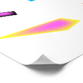 ファンキーお洒落海表示カラフル ポスター (角)