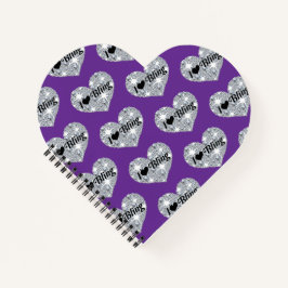 ファンキーきらきら光るフェイクデザイン大好き ノートブック