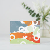 ファンキーさくらんぼ抽象芸術はがき ポストカード (スタンド正面)