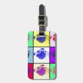 ファンキーでかわいいパグ ラゲッジタグ (正面縦)