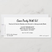 ファンキーではっきりしたでグランジな仮面舞踏会のパーティの招待状 招待状 (裏面)