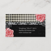 ファンキーでアーガイル柄のなぼろぼろのシックな名刺 名刺 (裏面)