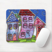 ファンキーでカラフルな家 マウスパッド (マウス)