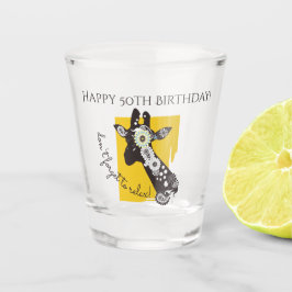 ファンキーでクールなキリンのインスピレーションに満ちた誕生日 ショットグラス