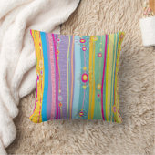 ファンキーでストライプな枕 クッション (ブランケット)