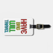 ファンキーでパーソナライズな飛行機の荷物のラベル ラゲッジタグ (正面横)