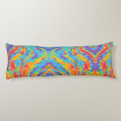 ファンキーでモダンで多彩な虹の体の枕カバー ボディピロー (裏面)