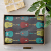 ファンキーでモダンな音楽アコースティックギター 薄葉紙 (ギフト)