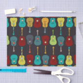 ファンキーでモダンな音楽アコースティックギター 薄葉紙 (クラフト)