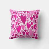 ファンキーでロマンチックなピンクハートのバレンタインデー クッション (裏面)