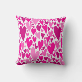 ファンキーでロマンチックなピンクハートのバレンタインデー クッション
