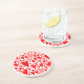 ファンキーでロマンチックな赤いハートのバレンタインデー コースター (側面)