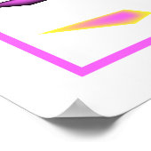 ファンキーで不思議なマイアミ カラフル ポスター (角)