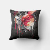 ファンキーで抽象的でガーリーなディスコの球音楽デザイン クッション (裏面)