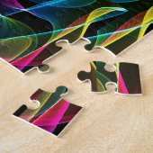ファンキーで抽象的な虹色 ジグソーパズル (側面)