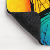 ファンキーで明るい抽象美術の絵画 マウスパッド (コーナー)