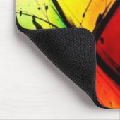 ファンキーで明るい抽象美術の絵画 マウスパッド (コーナー)