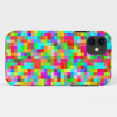 ファンキーで明るくカラフルなピクセルモザイク Case-Mate iPhoneケース (裏面(横))