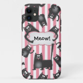 ファンキーで曖昧な子猫猫iPhone4の例 Case-Mate iPhoneケース (裏面)