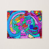 ファンキーで素晴しく多彩なヒッピーのパズル ジグソーパズル (横)