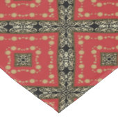 ファンキーで華美で黒い金ゴールド+赤いテーブルクロス テーブルクロス (アングル)