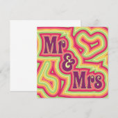 ファンキーなご夫婦のご招待／お知らせ 招待状 (正面/裏面)