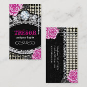 ファンキーなぼろぼろのシックでアーガイル柄のな名刺 名刺 (正面/裏面)