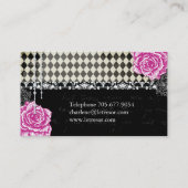 ファンキーなぼろぼろのシックでアーガイル柄のな名刺 名刺 (裏面)