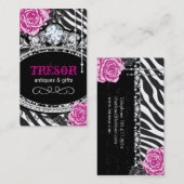 ファンキーなぼろぼろのシックなシマウマのストライプな名刺 名刺 (正面/裏面)