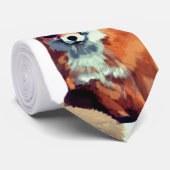 ファンキーなアカギツネのタイ ネクタイ (ロール)