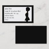 ファンキーなアフリカの女性のシルエットの名刺 名刺 (正面/裏面)