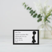 ファンキーなアフリカの女性のシルエットの名刺 名刺 (スタンド正面)