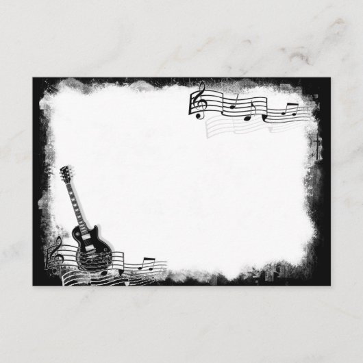 ファンキーなエレキギターの平たい箱はノート感謝していしています ノートカード (正面)