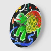 ファンキーなカメ ラージ壁時計 (傾斜)