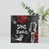 ファンキーなカラオケ音楽はダンスの誕生会を歌います 招待状 (スタンド正面)