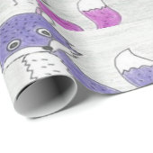 ファンキーなキツネパターン ラッピングペーパー (ロールコーナー)