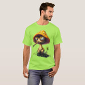 ファンキーなキノコのキャラクターTシャツ Tシャツ (正面フル)