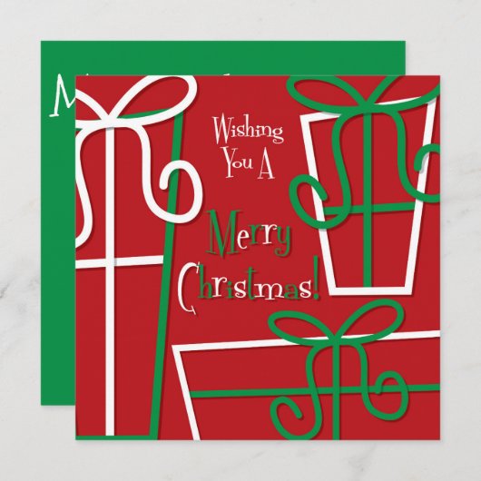 ファンキーなギフトボックス 招待状 (正面/裏面)