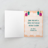 ファンキーなクリスマスツリーおよびギフトの挨拶状 シーズンカード (内部)