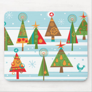 ファンキーなクリスマスツリーのマウスパッド マウスパッド