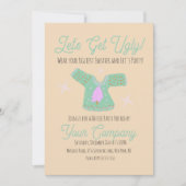 ファンキーなクリスマスパーティー ダサいマフラーのイベント 招待状 (正面)