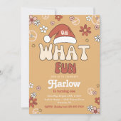 ファンキーなクリスマス・バースデー招待状 | 冬 招待状 (正面)