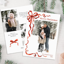 ファンキーなクリスマス ボホ 赤いリボン 3枚の写真