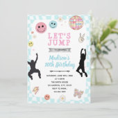 ファンキーなジャンプバースデーパーティーの招待状 招待状 (スタンド正面)