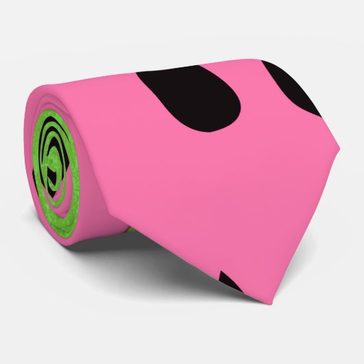 ファンキーなスイカのネオン緑のペンキの滴り ネクタイ (ロール)