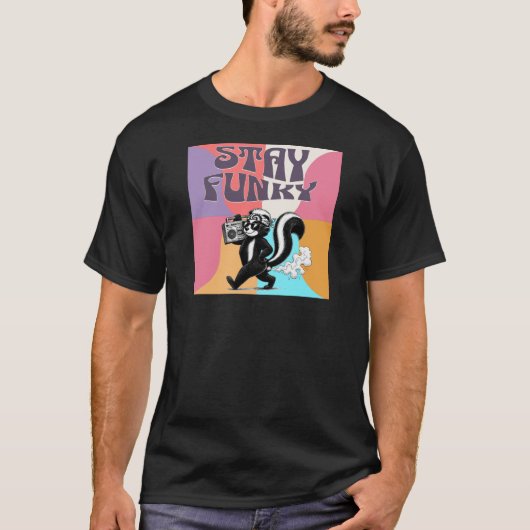 ファンキーなスカンクでいよう Tシャツ (正面)