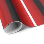 ファンキーなストライプので赤い白黒 ラッピングペーパー (ロールコーナー)