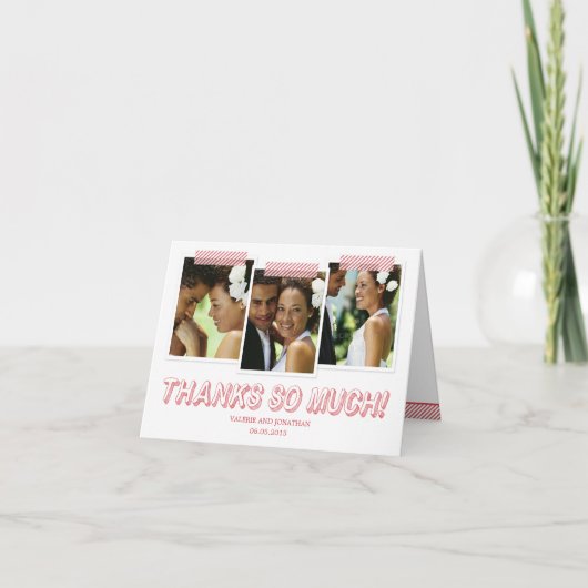 ファンキーなスナップ写真 ありがとうカード サンキューカード (正面)