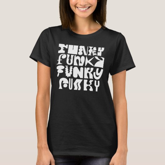 ファンキーなタイポグラフィーアートTシャツ Tシャツ (正面)